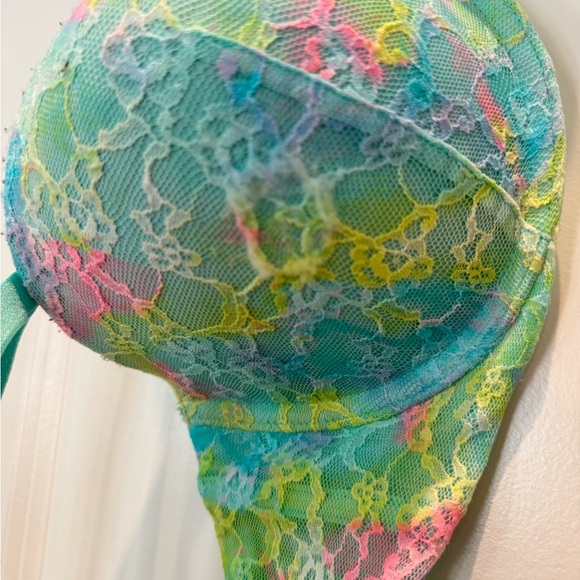 Victoria's Secret Perfect Coverage Multicolor Tie-Dye Bra 36D Tropical Summer - Picture 10 of 10